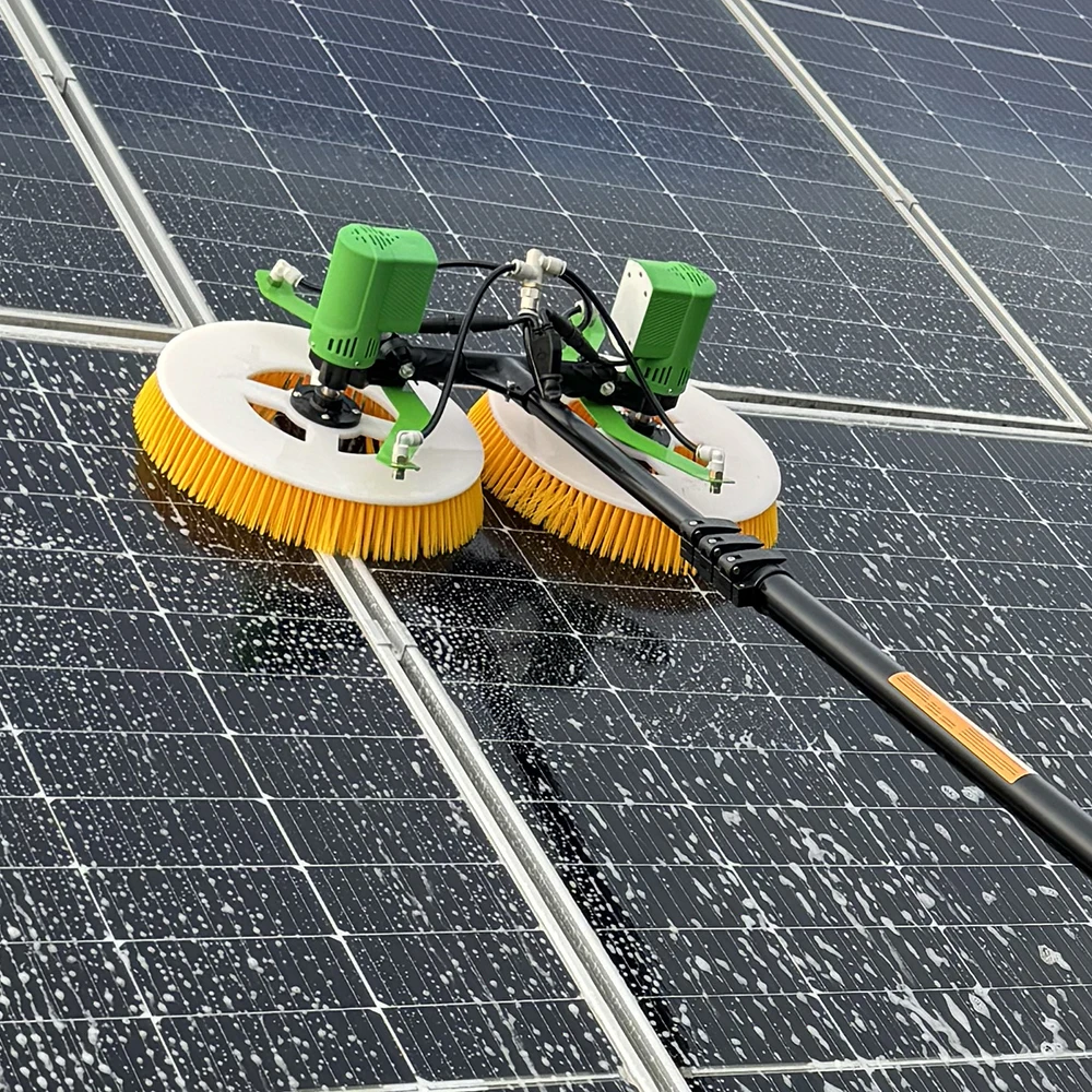 JIEPUSHI 7.5m Manufacturer Automatic Roller Brush With Double Head Solar Panel Cleaning Washing Machine Robot