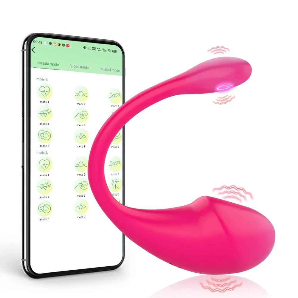 Vibradores de punto G con aplicación Bluetooth para mujer, estimulación del clítoris, huevo vibrador, masajeador Anal y vaginal, Juguetes sexuales, bragas, bolas usables