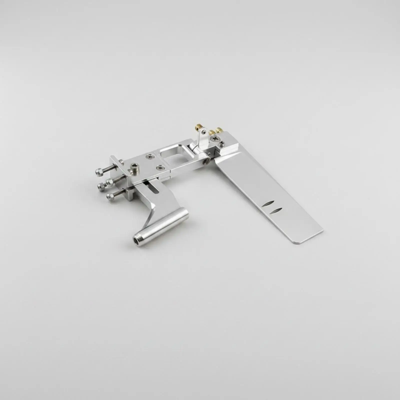 RC Boat Marine Rudder Assembly with Bracket 110mm CNC Alloy Steering Gear for Catamaran Hull Hardware