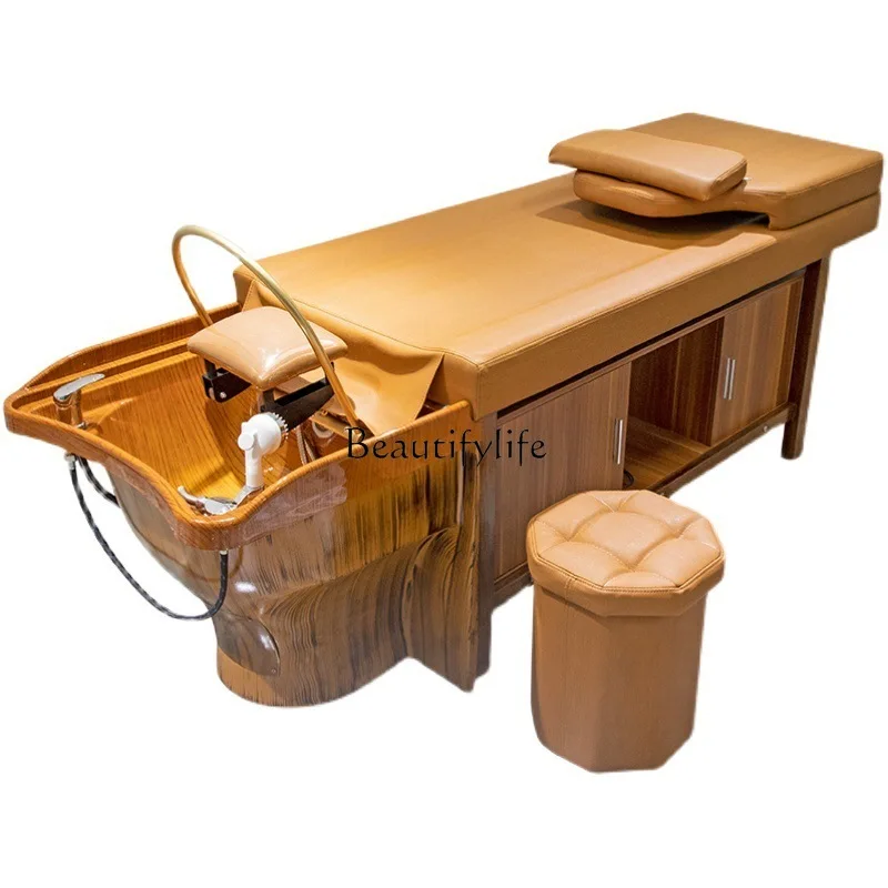 

Thai hair treatment shampoo bed Barber shop Traditional Chinese medicine fumigation Tudao soup hair care shampoo ear bed