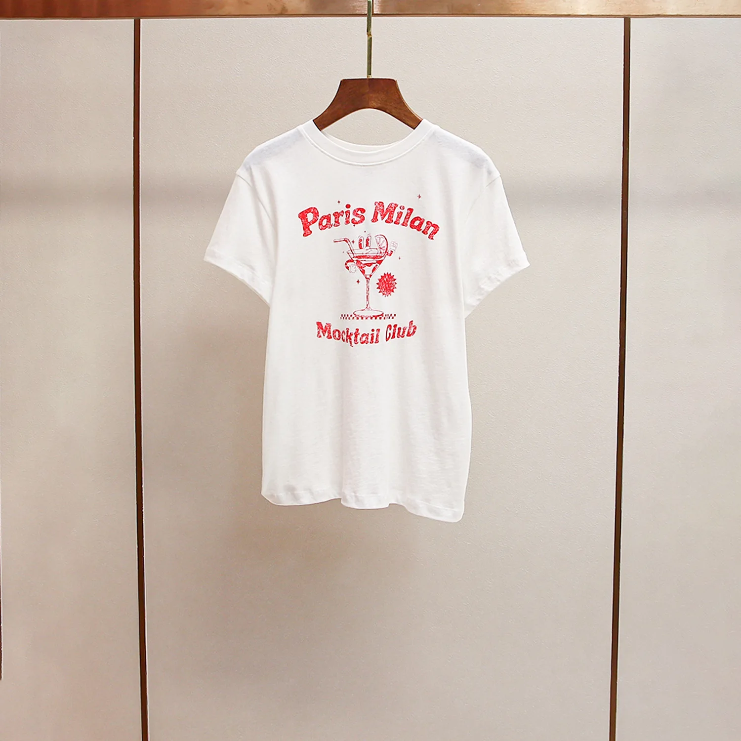 

MaSandeM Faionable Casual Korean Sle Letter Print T-irt Spring Summer New Arrival Versatile ort Sve round Ne Top