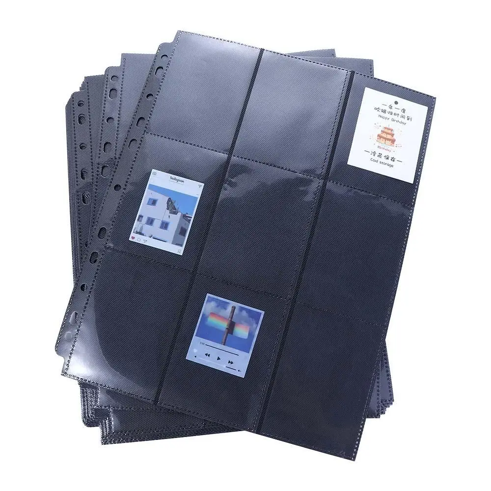 Cover Postage Binder Album Collection Card Replacement Organizer Black Storage Page Inner Page Loose-leaf Inners Card Album