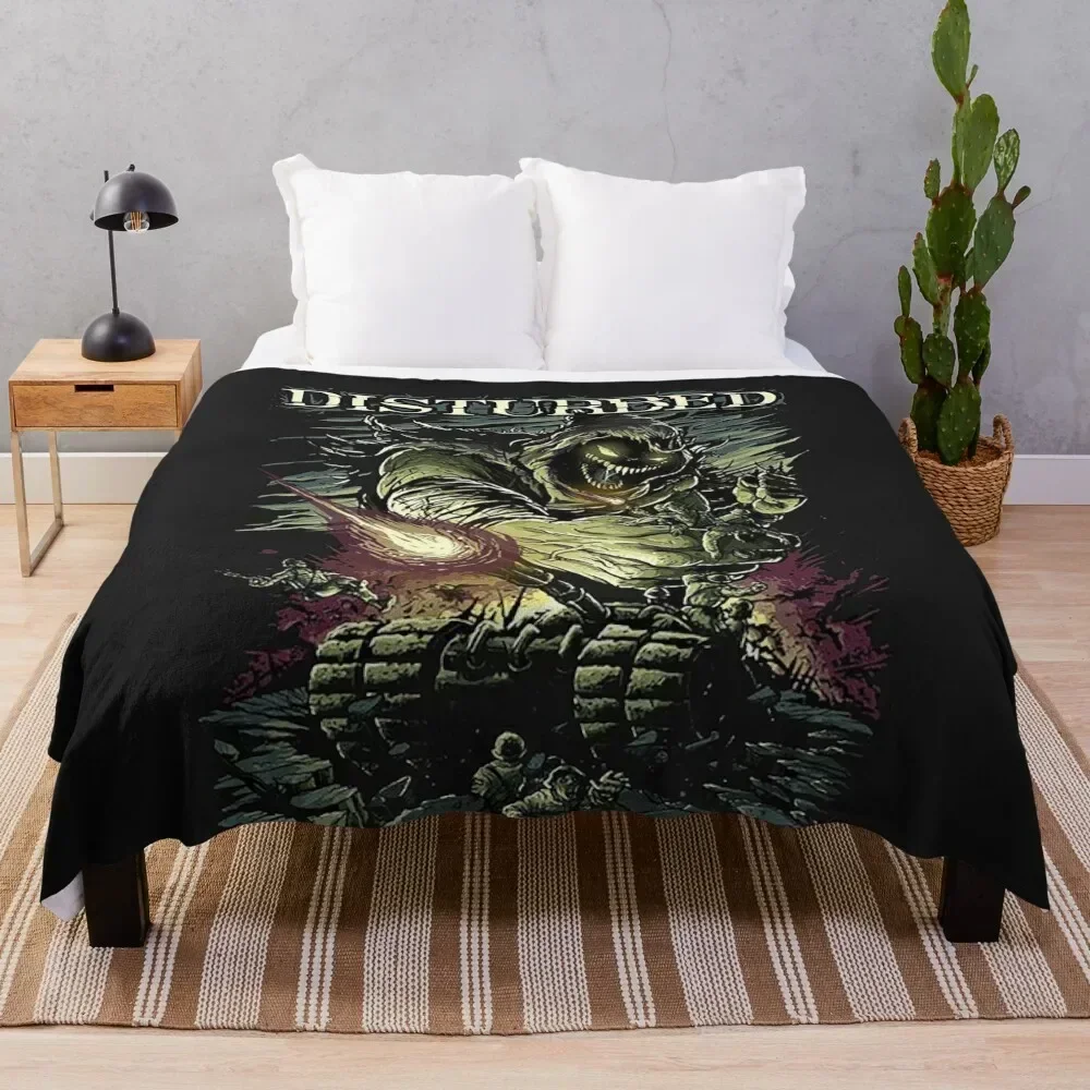 

BEST LOGO DISTURBED Throw Blanket Soft Sherpa Fleece Warm Blanket for Winter