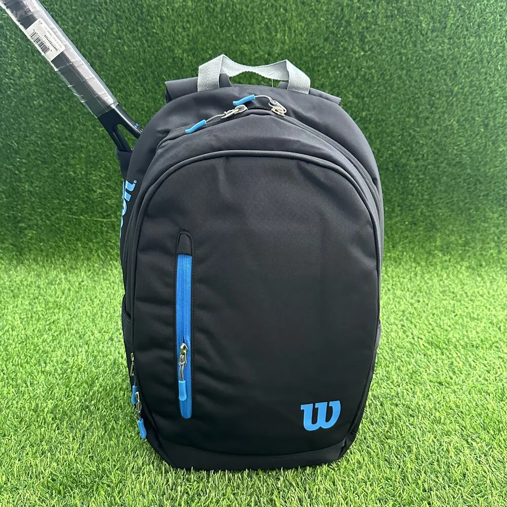 

Wilson Ultra Tennis Backpack Multi functional Large Capacity Black/Blue Double Shoulder Tennis Bag WR8009301001