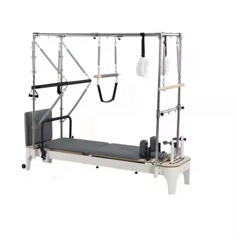 

YTYIN Full Tower Reformer Pilates Tower 3-in-1 Gym Fitness Studio Equipment White Wood Spine Corrector For Body Pilates Exercise