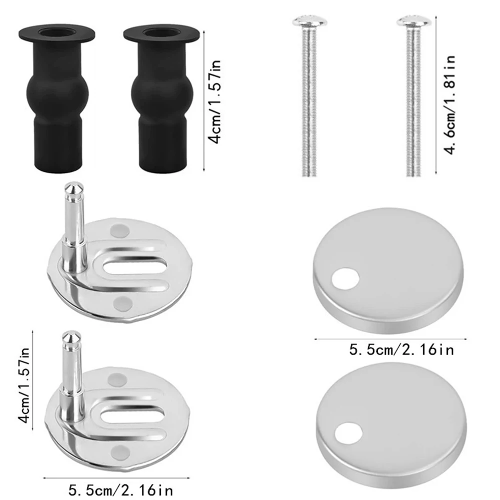 Toilet Cover Hinge Kit Mounted Accessories 47mm/55mm Convenient Design Easy Installation Parts Replacement Home