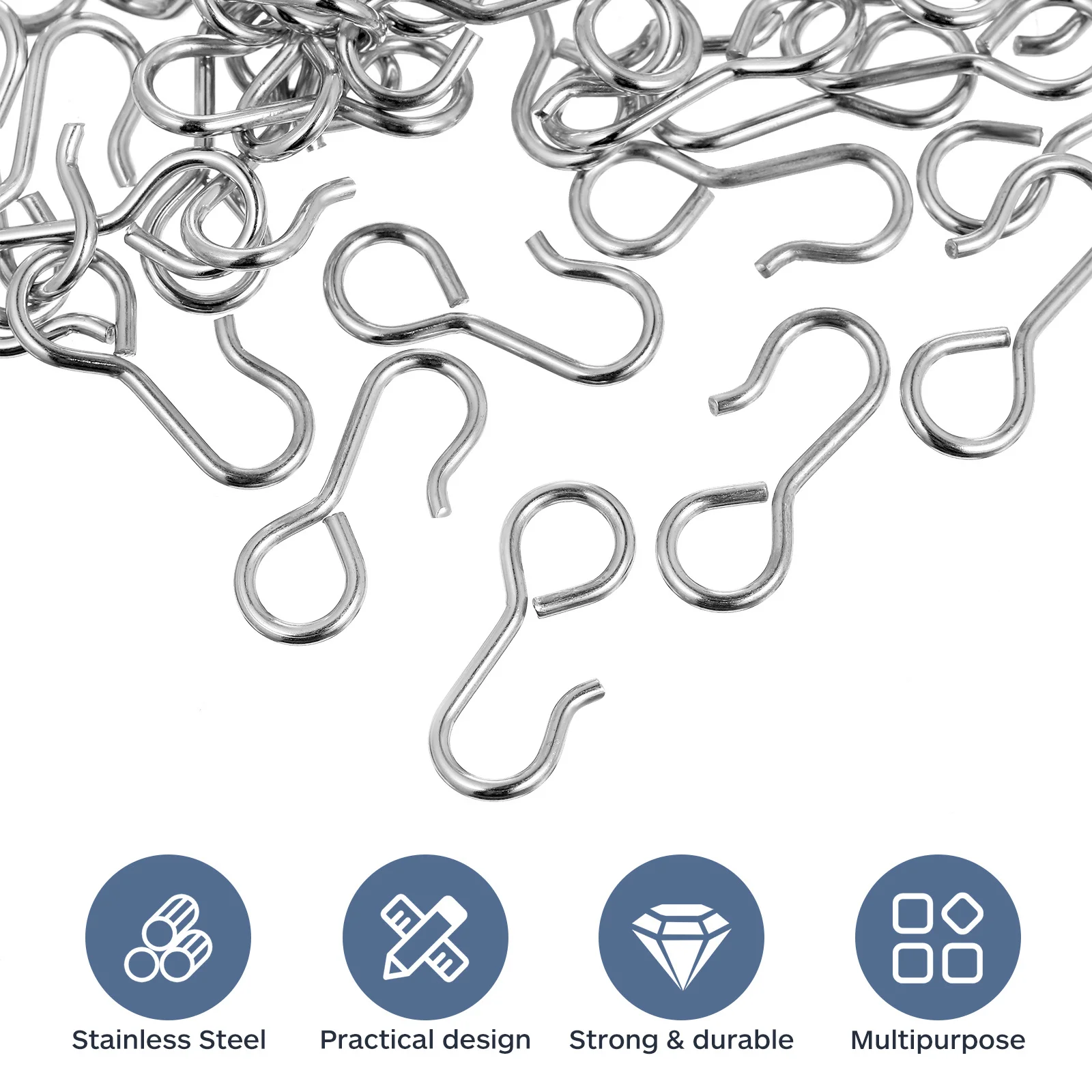 

50Pcs Car Seat Pad Hook Solid Iron Fixing Clip for Auto Seat Cushion Cover Secure Holder S-Shaped Convenient Interior Accessory