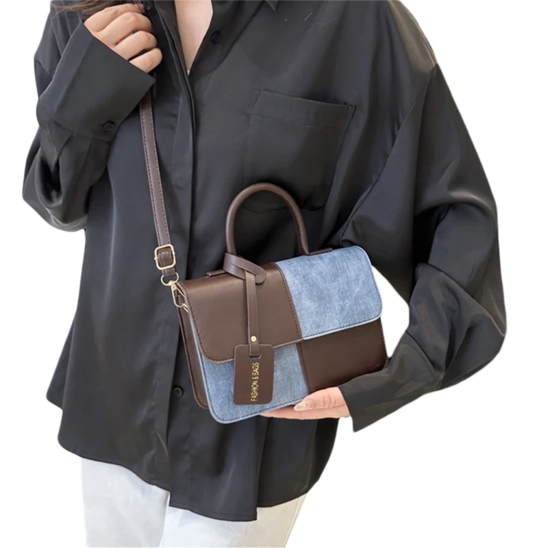 2023 NEW Mini Square Bag Crossbody Bag Patchwork Shoulder Bag for Women Girl 066F