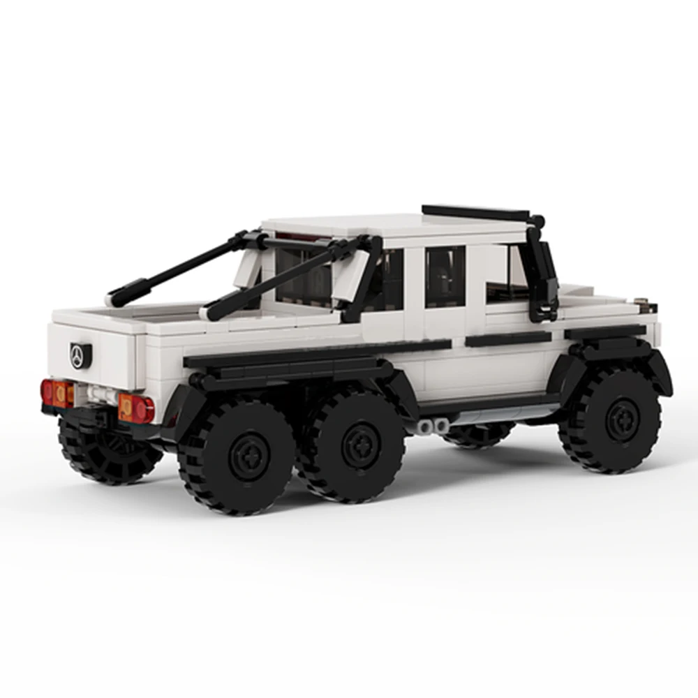 MOC AMG G63 6x6 트레일러 빌딩 블록, 럭셔리 오프로드 차량 빌딩 블록, 어린이 장난감, 성인 선물, 크리스마스 선물