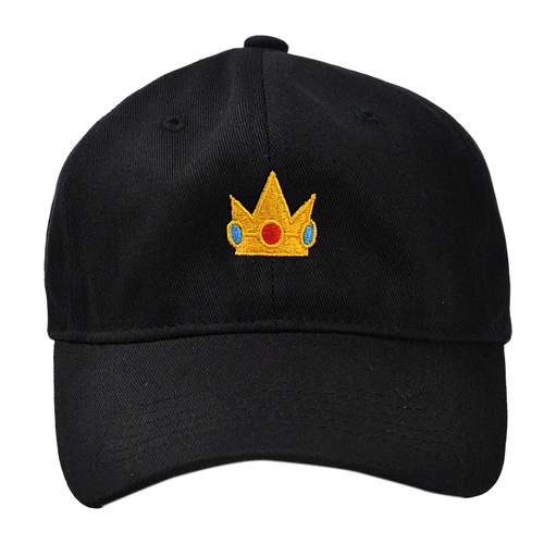 Imagen 2 del producto Gorra de béisbol bordada con corona para mujer, gorro de princesa, melocotón, gorra de papá de Rosalina, sombrero de playa cómodo para primavera y verano