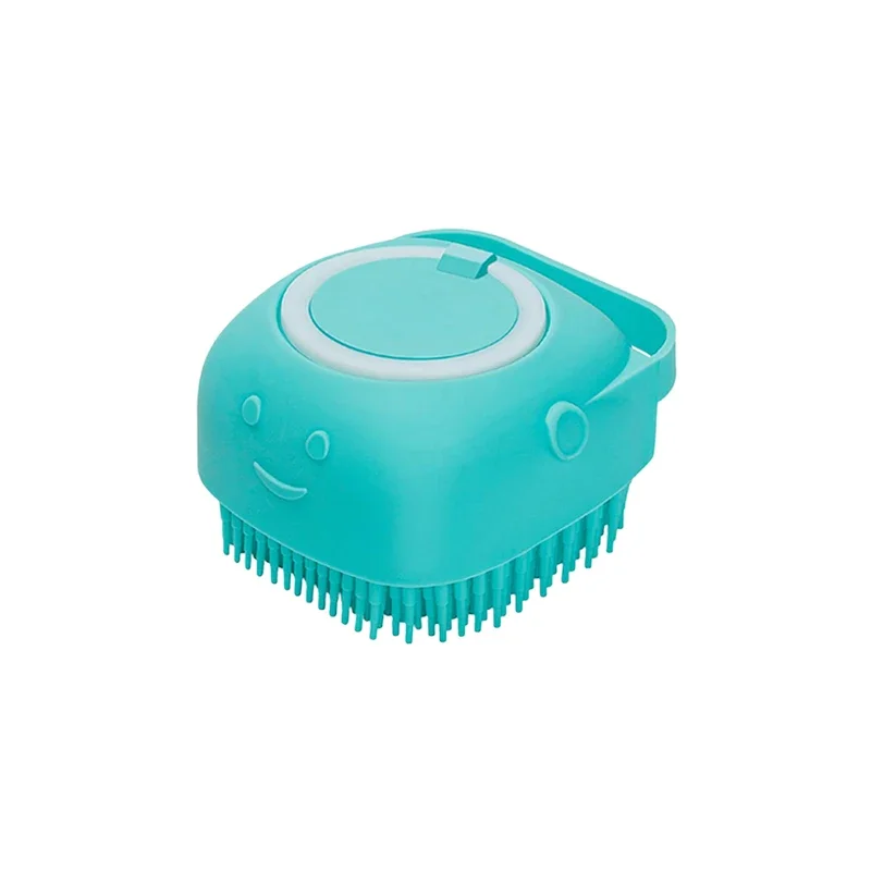 Dog Bath Brush with Shampoo Dispenser, Pet Grooming Tool