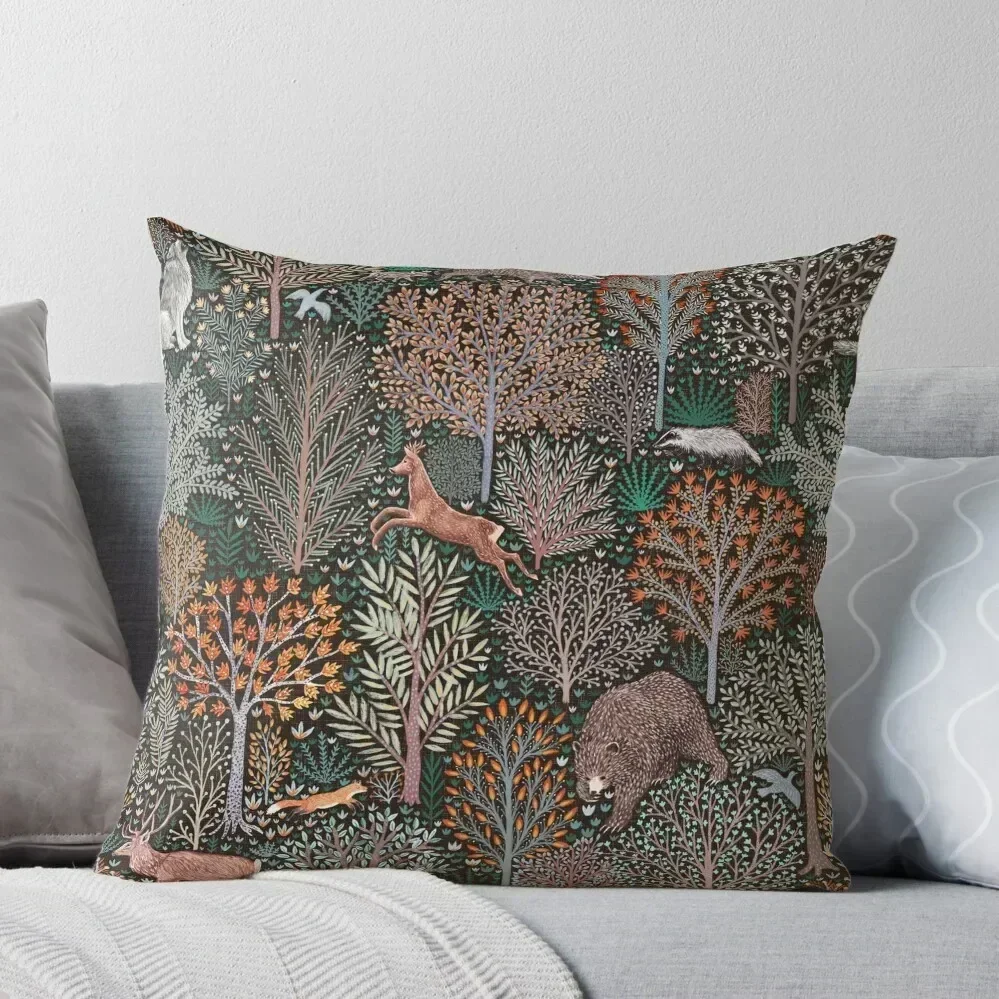 Animales del bosque- les animaux de la f?ret, funda de almohada, fundas de almohada, almohada decorativa