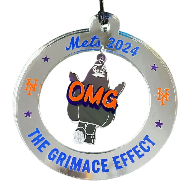 2024 Mets Season Ornament, Grimace Effect Ornament, OMG Christmas Ornament For NY Mets Fans, New York Baseball Keepsake