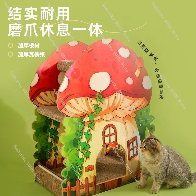 Cat Scratching Board Multi Layer Cat Scratch House Corrugated Paper Cat Climbing Frame Scratch Pad  Toy Furniture Durable