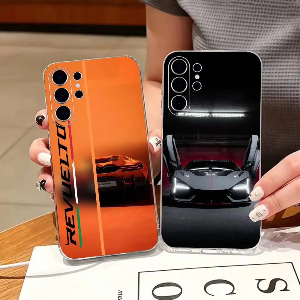 L-LamboS R-Revuelt-ooS Car Phone Case Silicone Soft for Samsung S25,S24,S21,S22,S23,S30,Ultra,S20,Plus,Note,10Cover