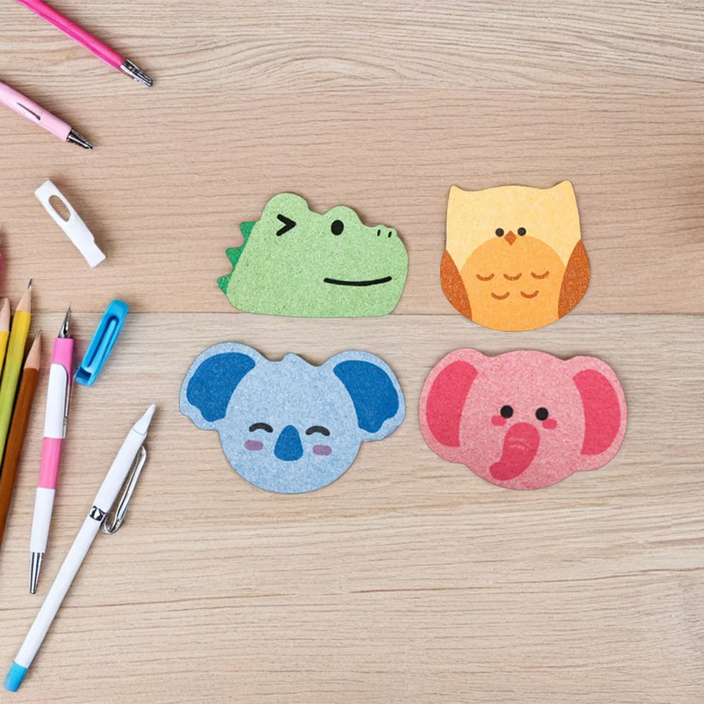 4 قطعة إسفنجة حمام الحيوان لطيف الأشكال الحيوانية كوالا البومة الفيل لب الخشب القطن لينة الجلد تنظيف الإسفنج الاطفال #6