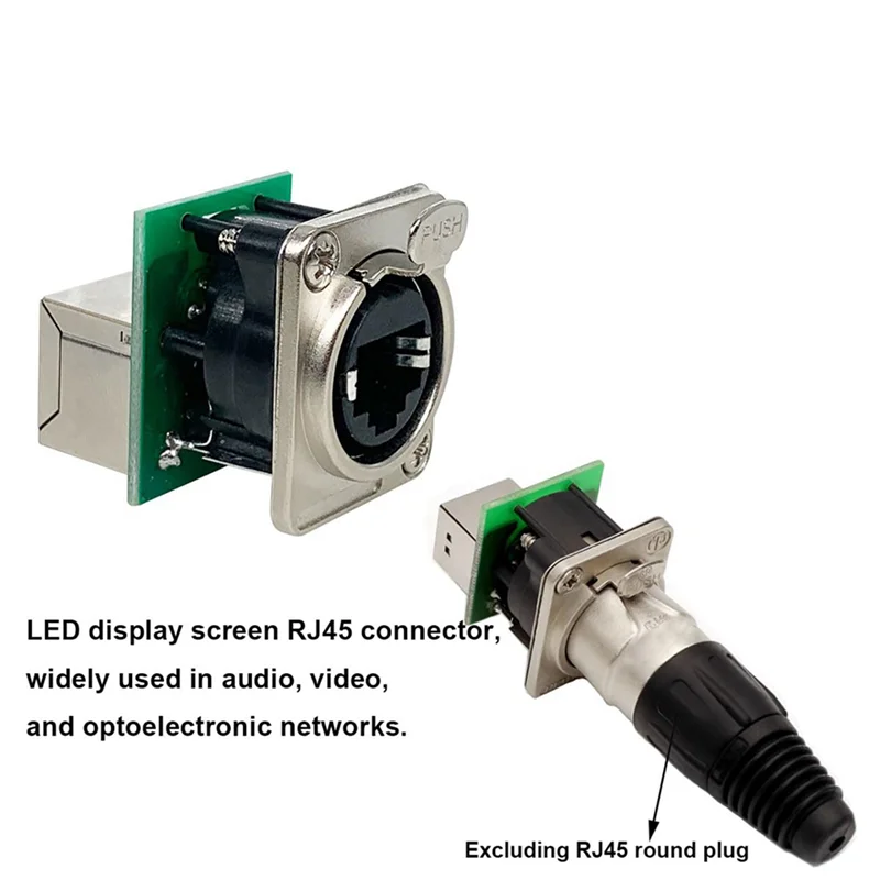 

AA08-15X Ethercon Rj45 Chassis Socket,D-N8FDP RJ45 Feed/Pass Panel Mount Jack,D Series Cat5 RJ45 Vertical Panel-Mount