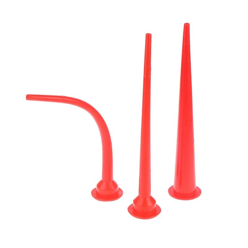 Applicatore di ugelli per calafataggio in plastica Strumento di estensione per calafataggio per salsicce Camber / Set di ugelli per calafataggio lunghi