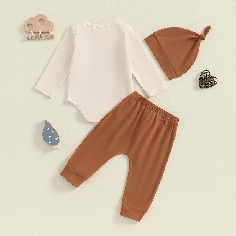 Fall Newborn Outfit Baby Coming Home Hospital Clothes Auntie’s Little Bestie Long Sleeve Romper Pants Hat 0-12M