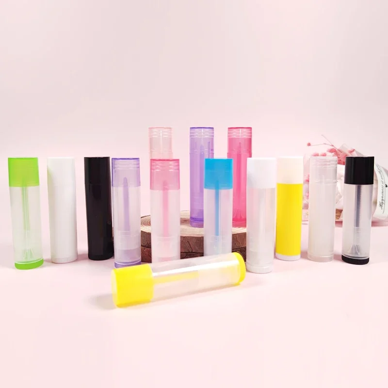 300Pcs Empty 5ML Multi-color Lip Gloss Tubes Bottles Refillable Plastic PP Lip Balm Tube Containers For DIY Chapsticks Lipstick