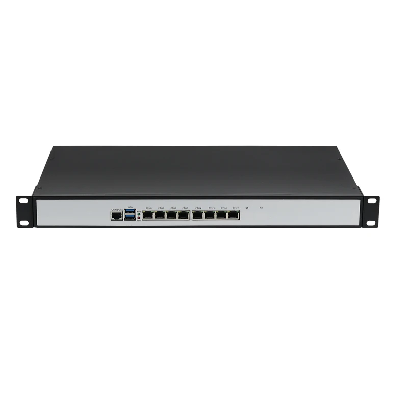 Helor 1U Rack Mini PC 2x10G SFP+6xIntel 82574L/82573 Gigabt LAN Intel Celeron J6412 DDR4 MSATA Network Router Firewall Appliance