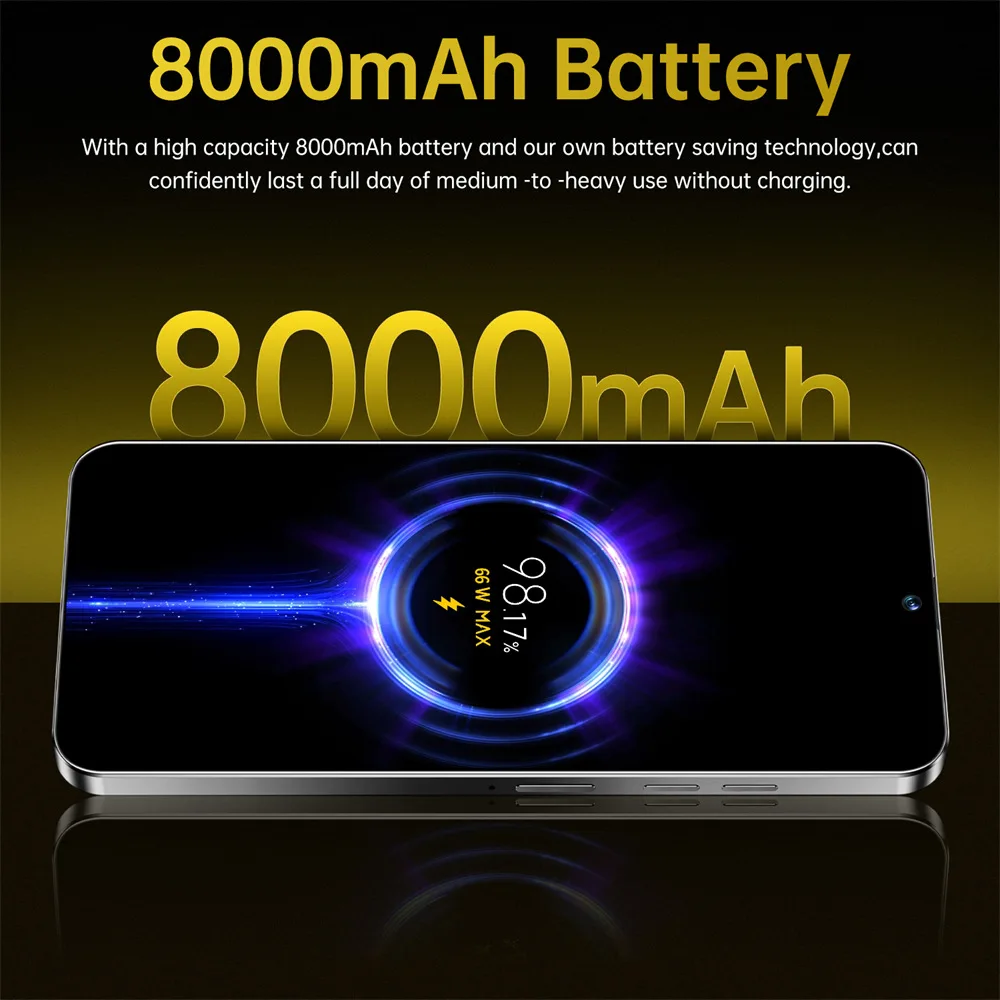 2025 New X7 Pro Case for 7.3HD Smartphone 5G Dual Card 8000mAh Battery Android 14 Global Version image 5
