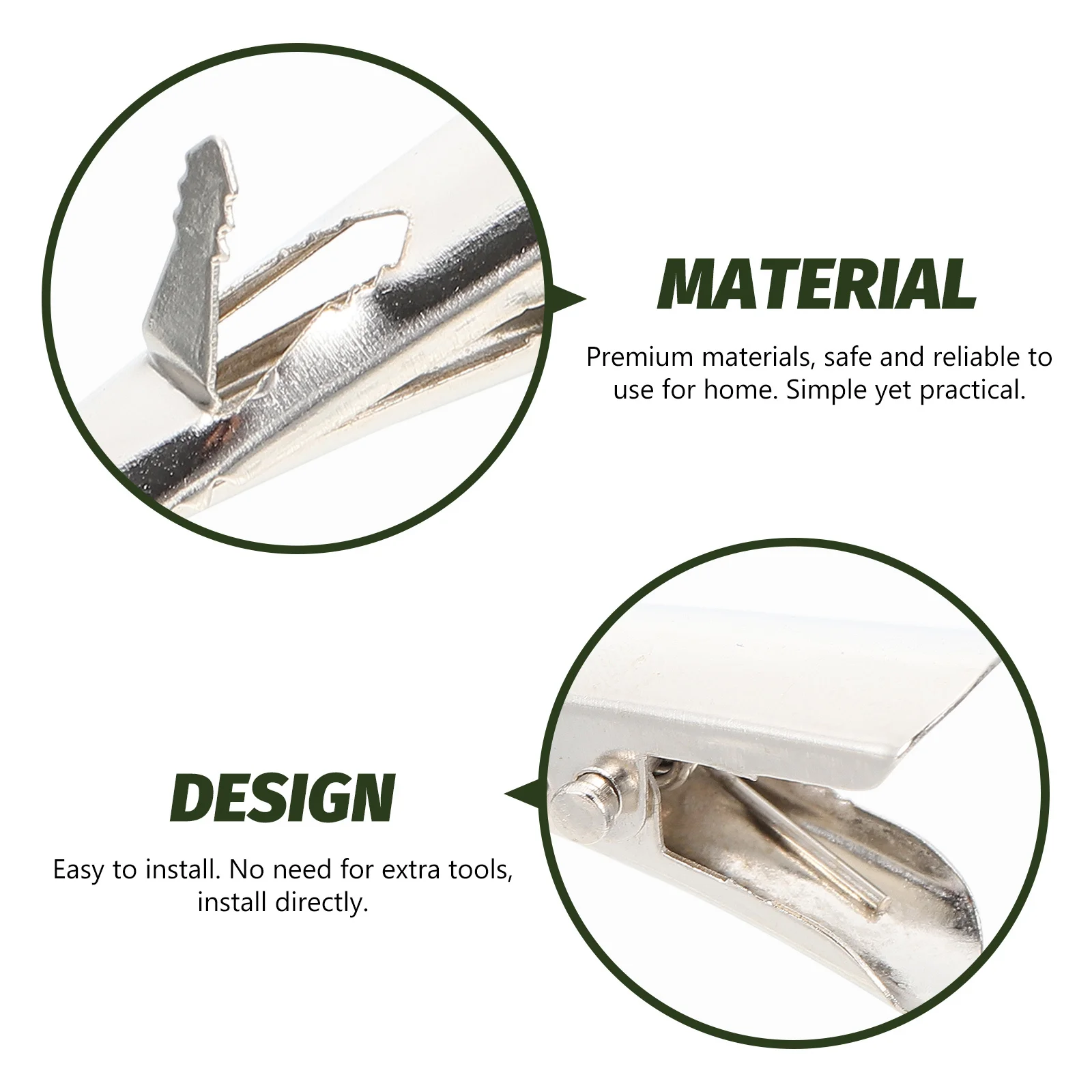 

100pcs Christmas Ornament Clips 2.5X0.5X0.4Cm Iron Xmas Metal Clamps For Tree Decorations Holiday Party Supplies Home Decorative