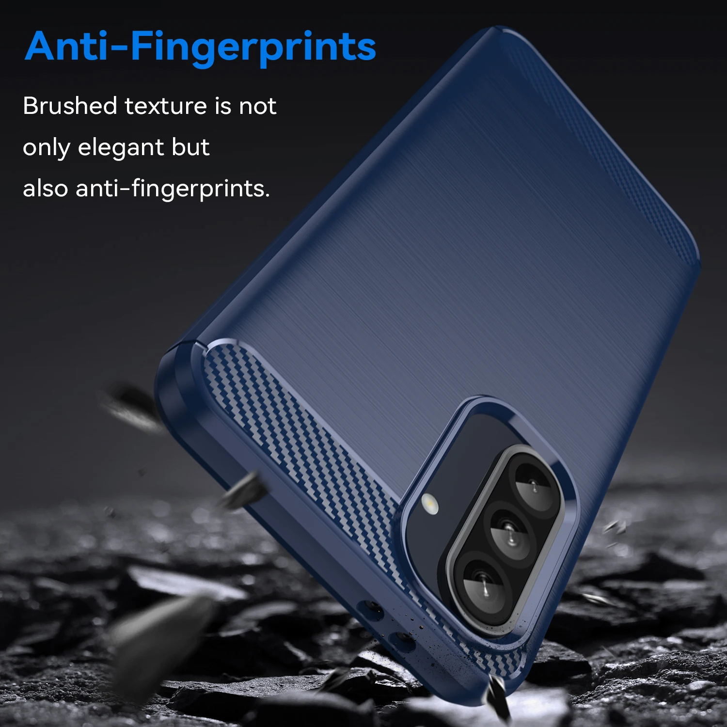 المطاط ألياف الكربون لينة بولي يوريثان سيليكون الغطاء الخلفي لسامسونج غالاكسي A56 A36 A26 A16 A06 الهاتف Cas