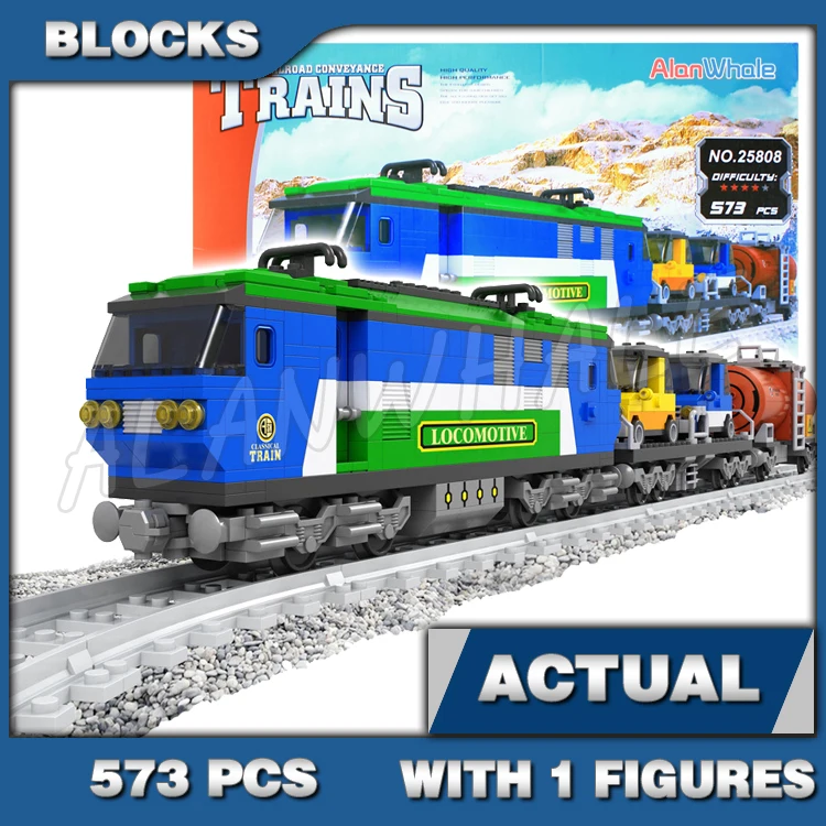 666 stks Stad Treinen Stoomlocomotief Groene Passagiers Vervoer Emerald Express 25807 Bouwstenen Sets Compatibel Met Model