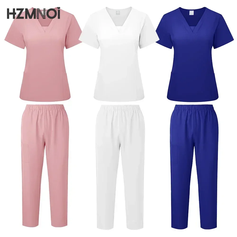 HZM Veterinary Pet Hospital Medical Work Uniform Set Dental Clinic and Operating Room Stylish Doctors and Nurses in Beauty Salon