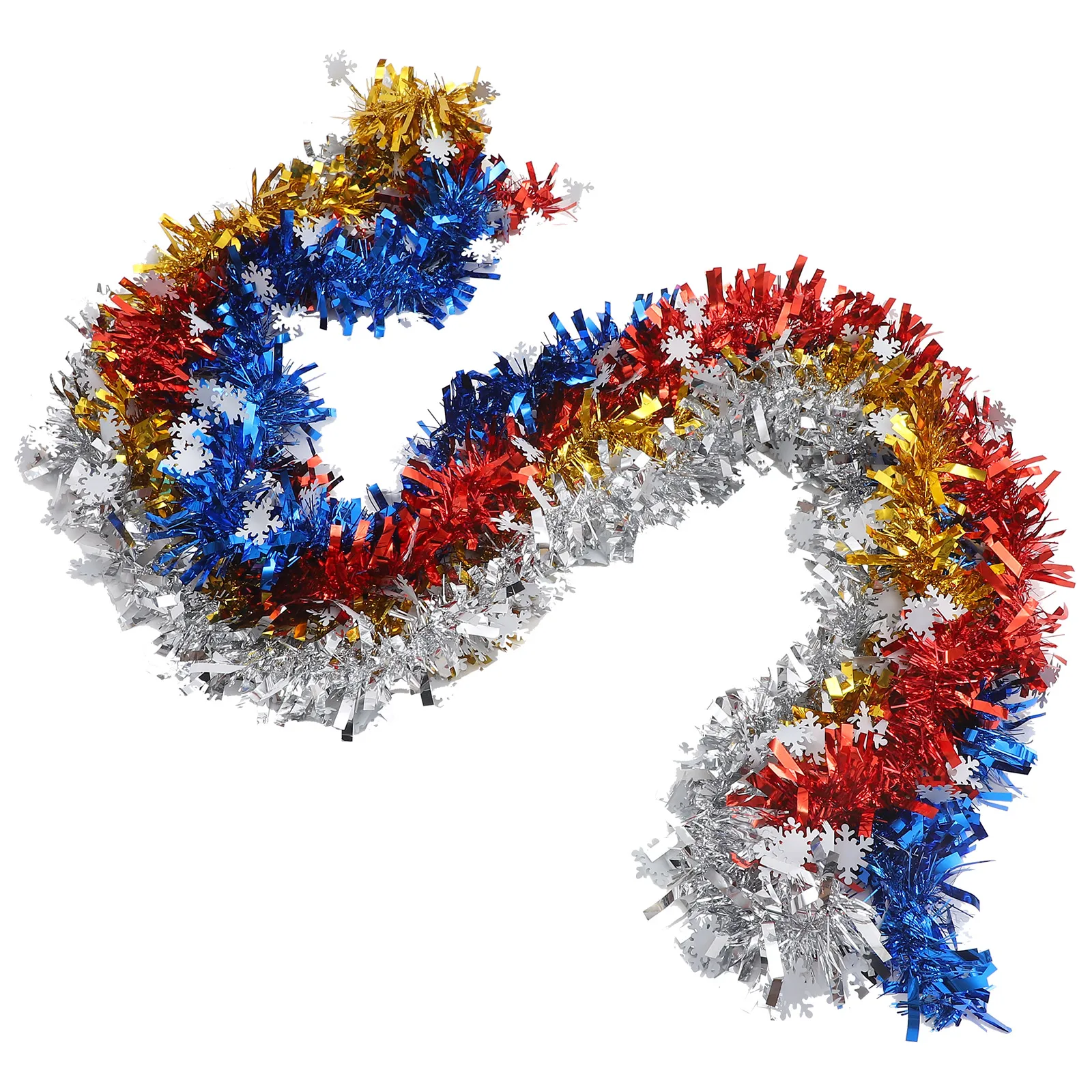 

4pcs Snowflakes Decoration Plastic Christmas Garland for DIY Party Supplies Hanging Streamers Banner Xmas Scene Props