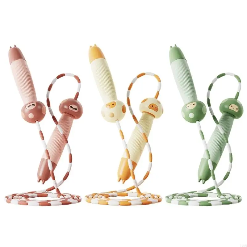 Jump Rope Adjustable Length Tangles Frees Segmented Beads Skipping Rope Fitness T4MB