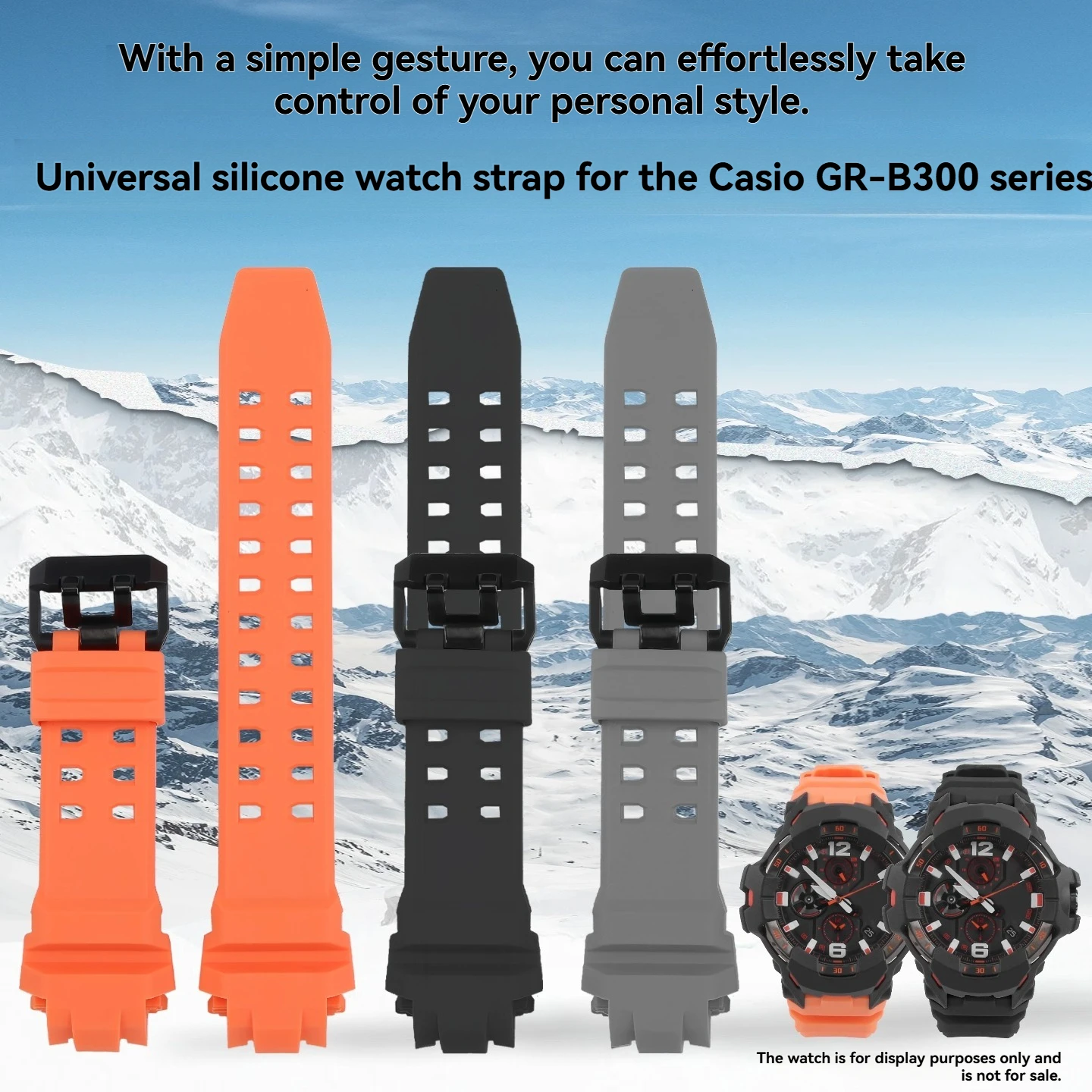 GR-B300 silicone Watchband For G-SHOCK Casio G-SHOCK 5719 GR-B300EC-1APR resin strap bracelet watch accessory free tools