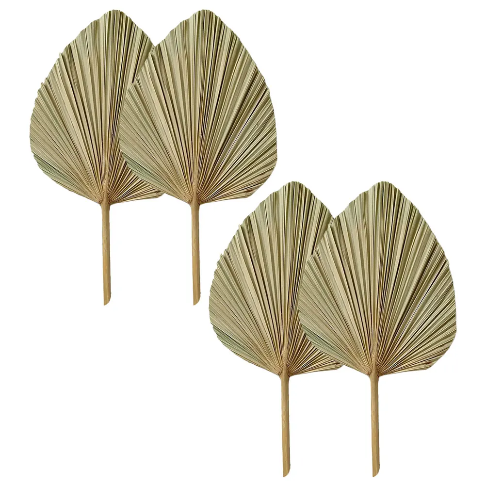 

4 Pcs Palm Leaf Wall-mounted Decoration Large Dried Leaves Decorations Boho Dry for Party Bohemia Tropical Birthday