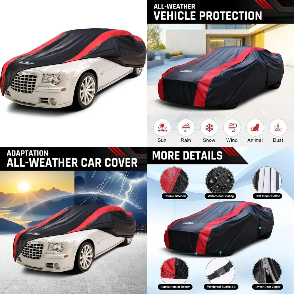 

Водонепроницаемый автомобильный чехол на заказ для Chrysler 300 Coupe 2004-2023, всепогодная защита с хлопковой подкладкой для дождя и снега