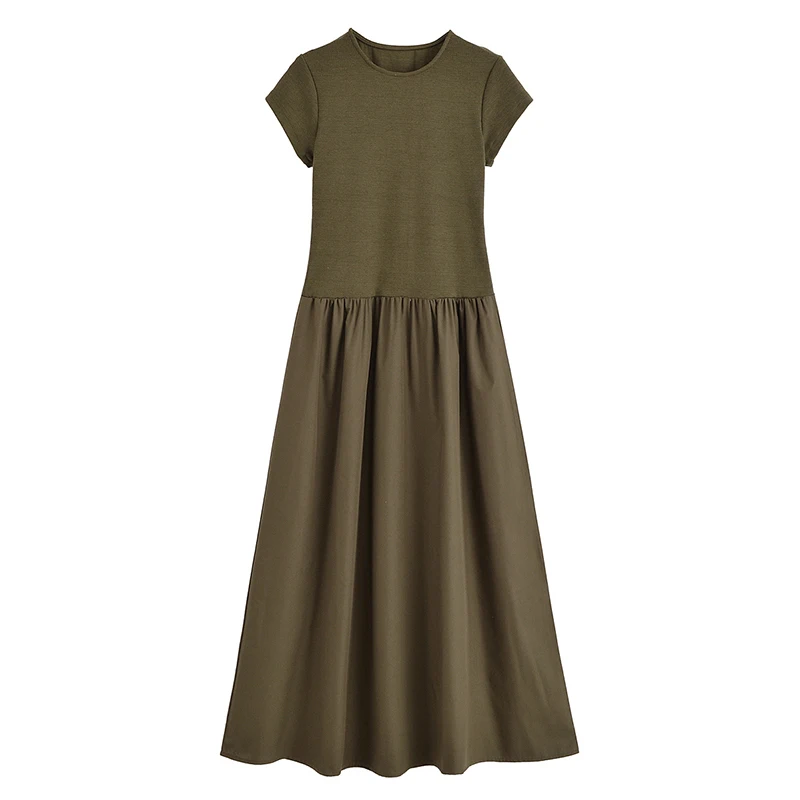 2025 Abiti lunghi a pieghe da donna Abito lungo senza maniche lavorato a maglia Donna Abiti da festa vintage da donna Abito casual estivo