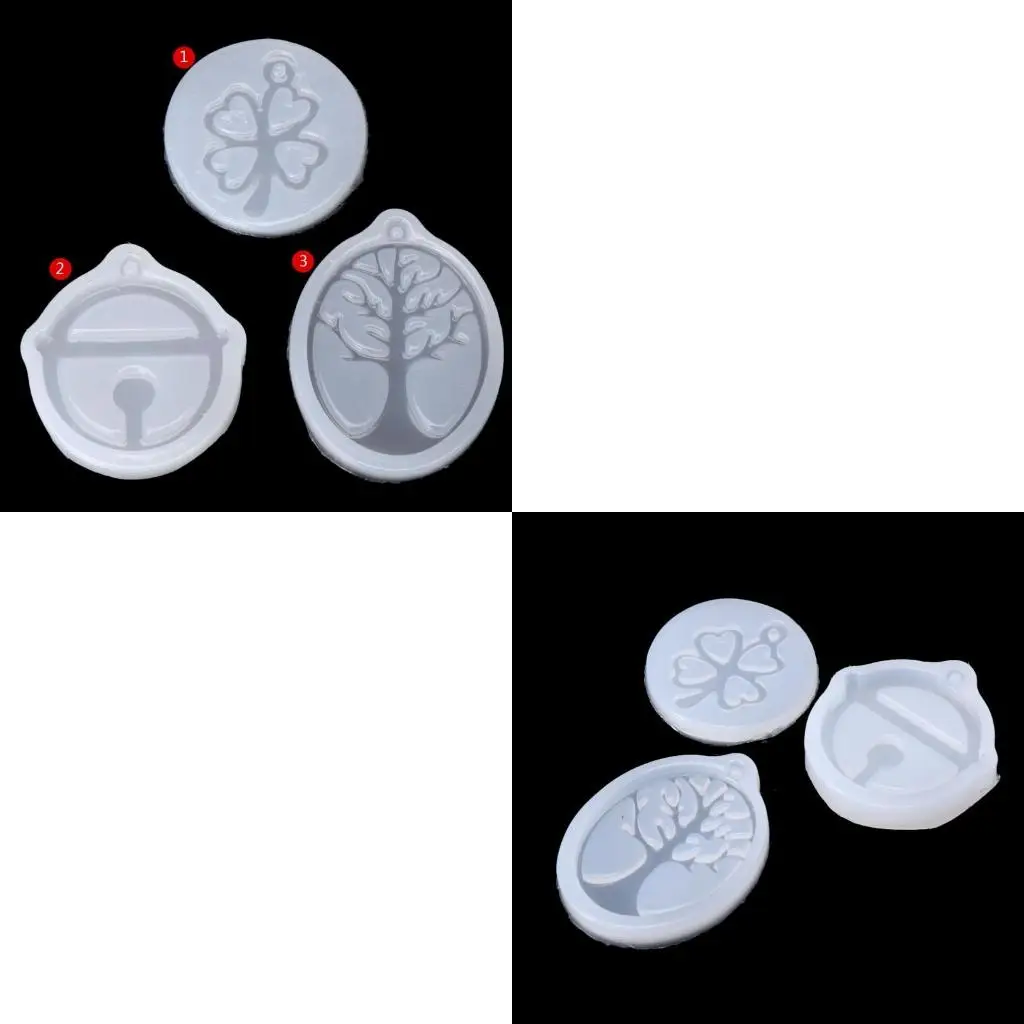 Tree Keychain Silicone Mold with Hole Keyring Pendant Handmade Mold Valentine's Day Birthday Gift Jewelry