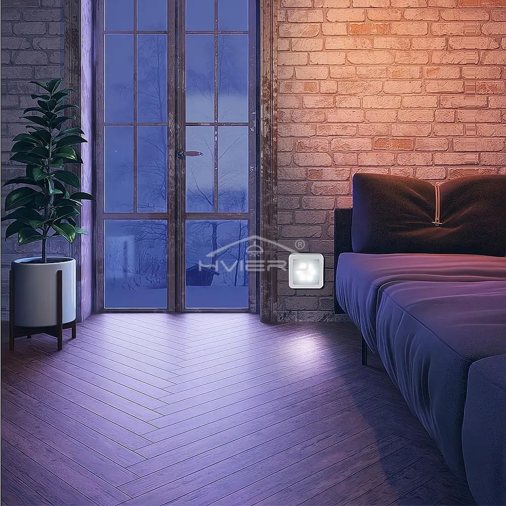 LED Night Light Smart Motion Sensor Battery USB Charging Operated Bedside Lamp Living Room Hallway Pathway Toilet Home Lighting