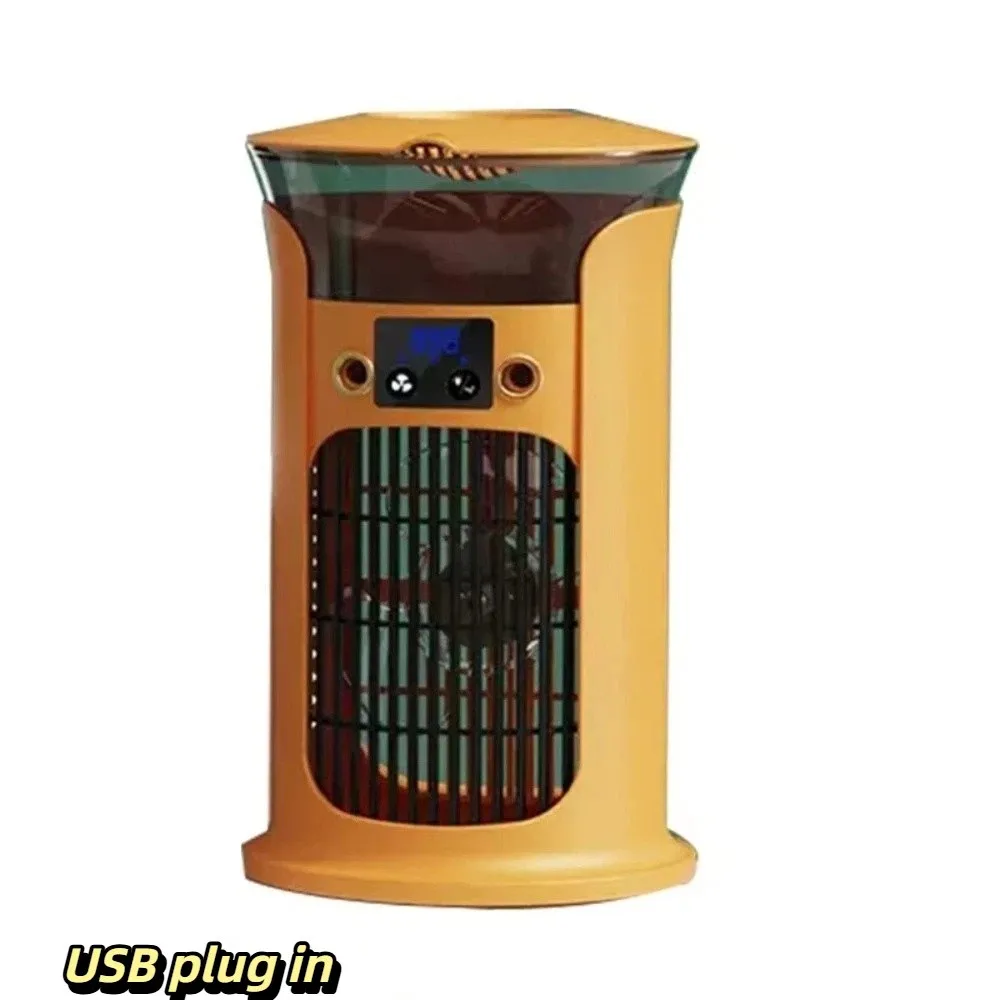 3 Speed Portable Air Cooler Silent Timer Low Noise Operation USB Fan Small Size Spray Humidification Electric Fan Home Use
