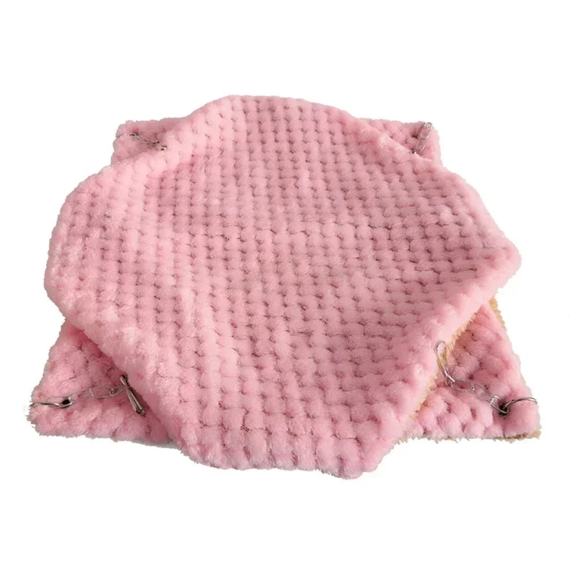 

Double Layer Plush Hammock Beds for Hamster Small Animals, Hanging Warm Nest House, Hideout Cage, Accessories Sugar Gliders