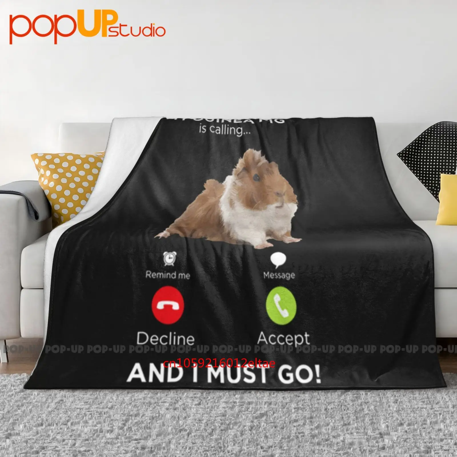 My Guinea Pig Is Calling And I Must Go Funny Humor Animal Ultra-Soft Blanket Quilt Winter Sofa Cover Bed Covers
