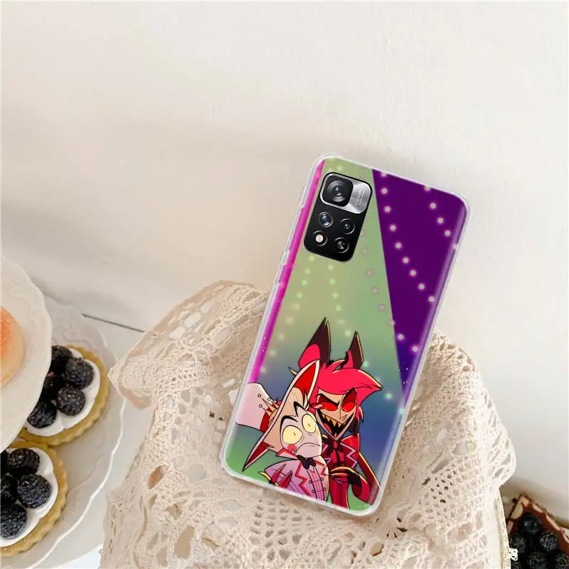 H-Hazbin Angel Dust Hotel Phone Case For Xiaomi Redmi Note 11 12 Pro Plus 12S 11S 11T 11E 10S 10 9 9S 9T 4G 5G 8 8T 7 Cover Coqu