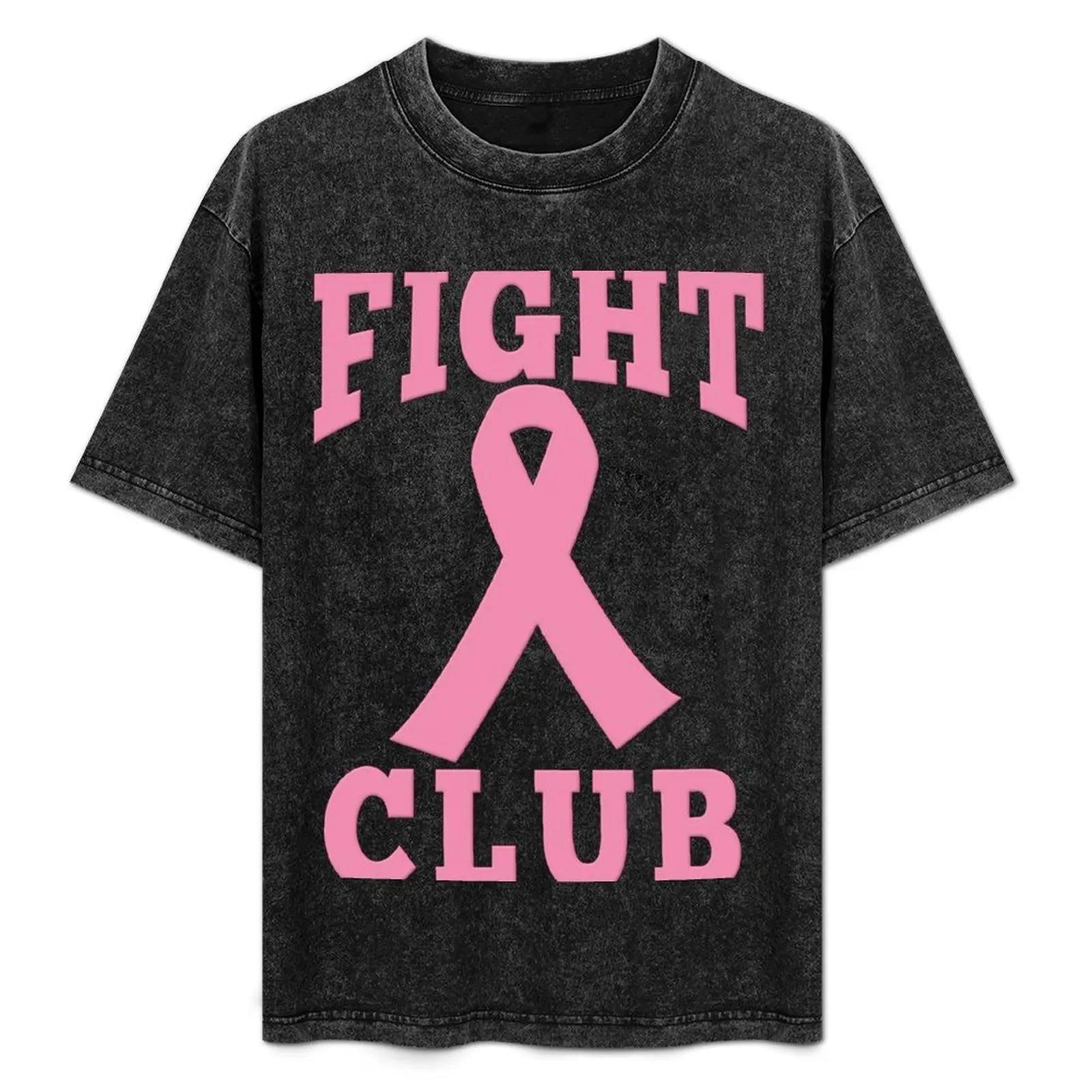 

FIGHT CLUB Pink Ribbon for Breast Cancer T-Shirt Urban Style Casual Short Sleeve Top