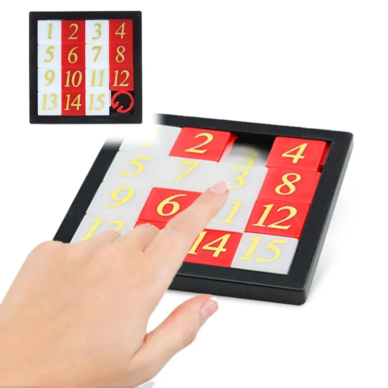 2/5/10 قطعة لعبة الرياضيات 1-15 عدد الألغاز لعبة أطفال انزلاق لغز لعبة 15 بلاط المنطق لعبة تطوير للأطفال البلاستيك #1