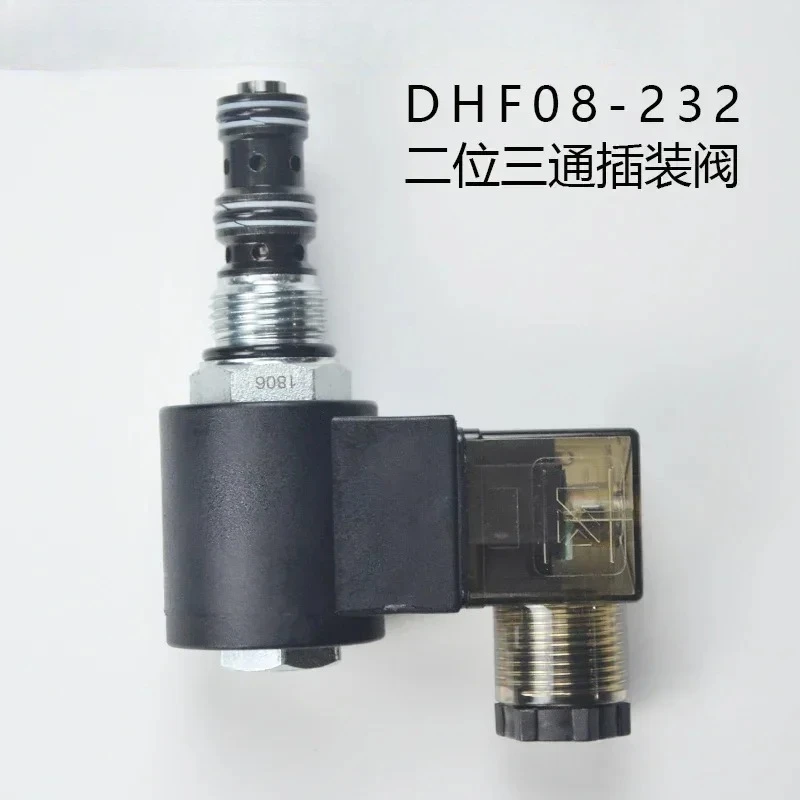 Two-position three-way threaded cartridge solenoid valve DHF08-232 Oil pressure valve SV08-30