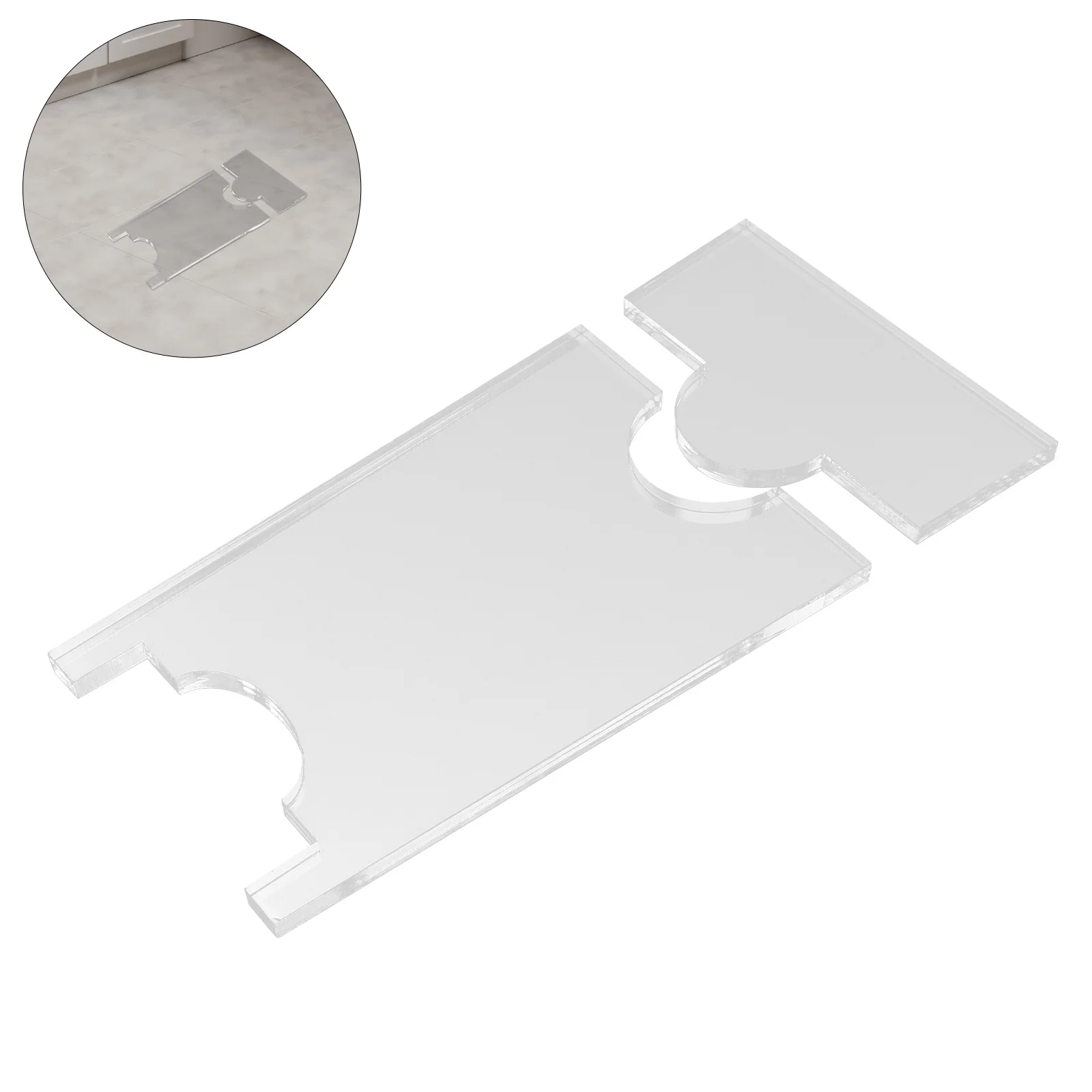 

2 set Clear Acrylic Wall Spacer 3" Width Couch Stoppers Fire Risk Preventer Furniture Gap Filler Sofa Bed Chair Protector Home