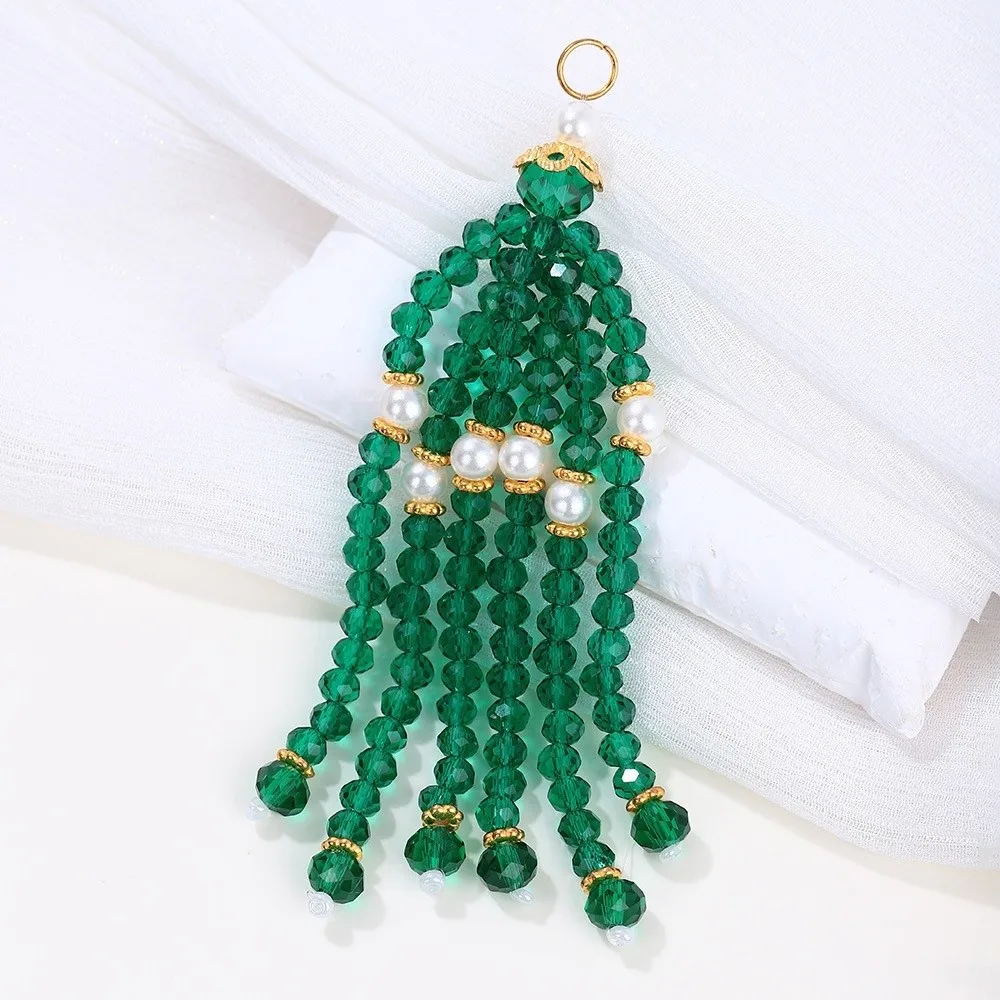 New Medium Length Crystal Bead Tassel Handmade Rice Bead Bead Fringe Tassel Multi-Color DIY Jewelry Accessories Hairpin Matching