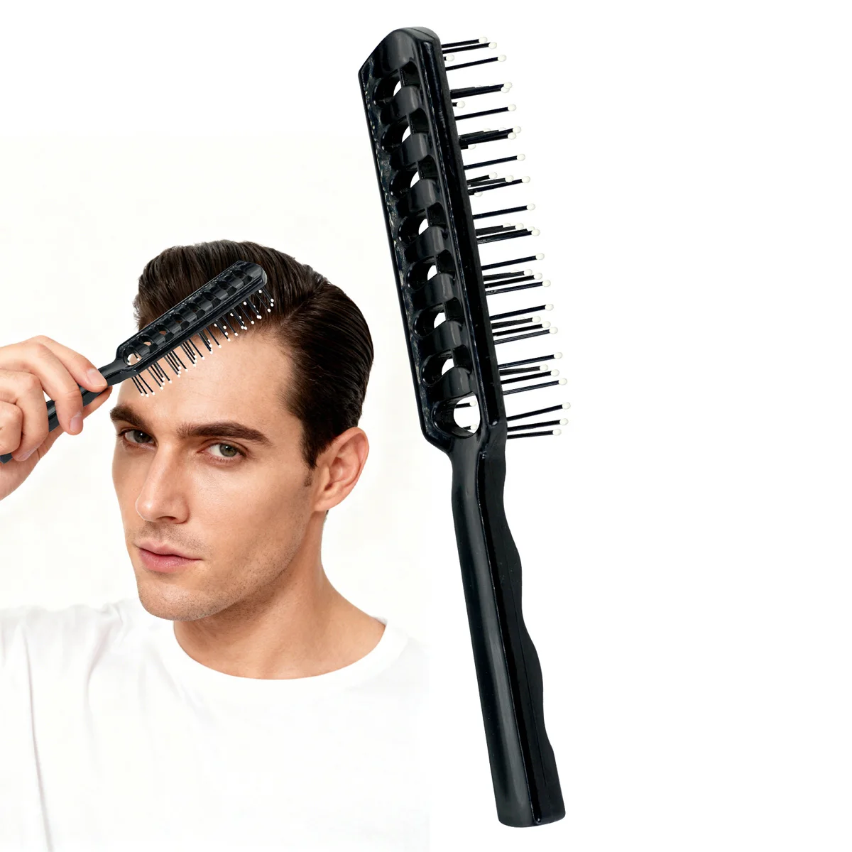 

Vent Hair Brush Scalp Massage Detangling Tool Anti Static Hair Styling Brush for Volumizing Smooth Hair Men Women Daily Use