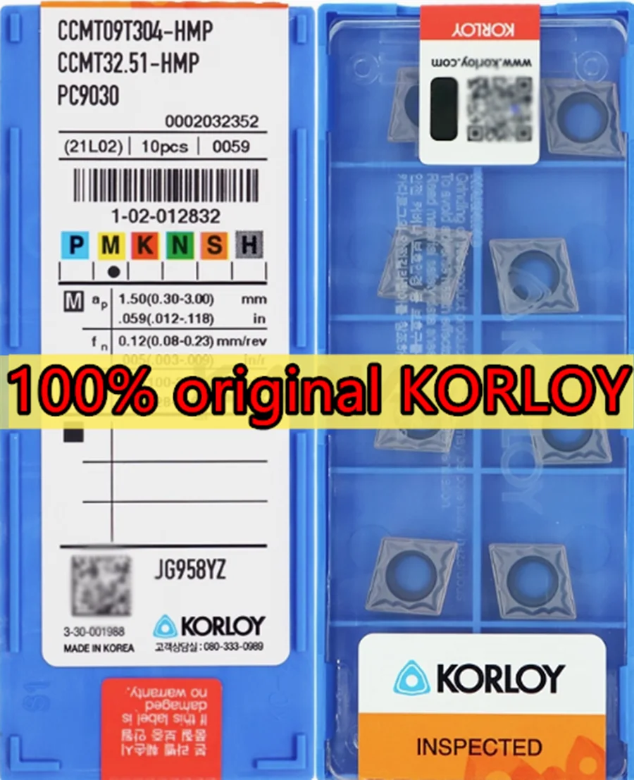 CCMT060202-HMP CCMT060204-HMP CCMT09T302-HMP CCMT09T304-HMP CCMT09T308-HMP PC9030 100% original KORLOY Carbide insert