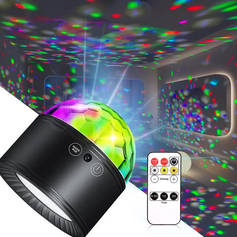 

Creative double-head wall lights with remote control atmosphere lights Disco ball lights Three color temperatures adjustable